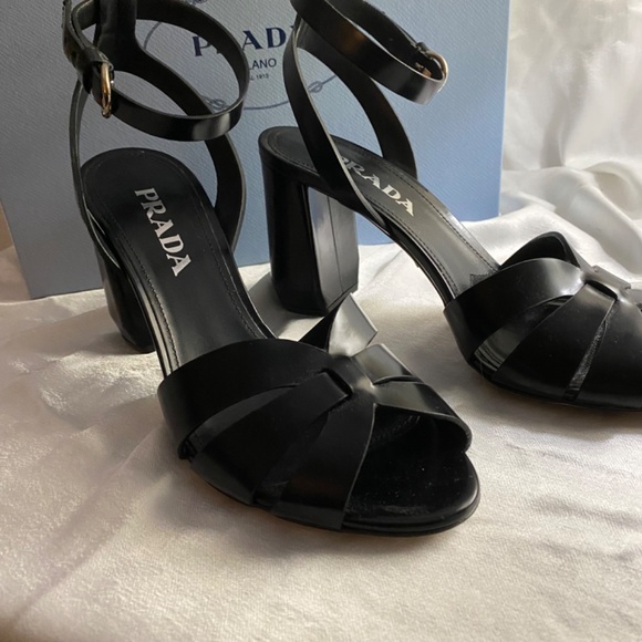 Prada Ankle Strap Sandals Heel - Picture 3 of 6